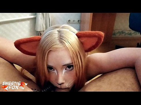 ❤️ Кицунэ глытае член і канчае ў рот ❤️ Порна-відэа у нас ﹏